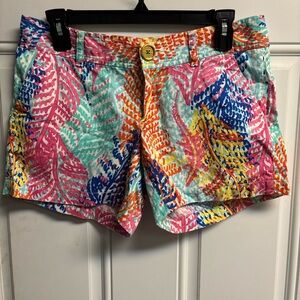 Lilly Pulitzer Multicolor Leaf Print Jean Shorts